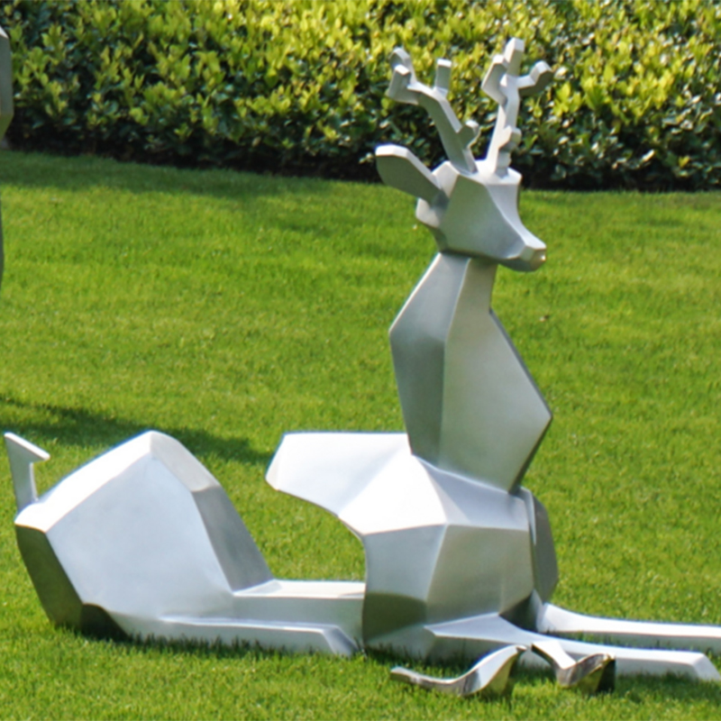 不锈钢鹿雕塑，不锈钢制品厂家巧工坊独家出品!
