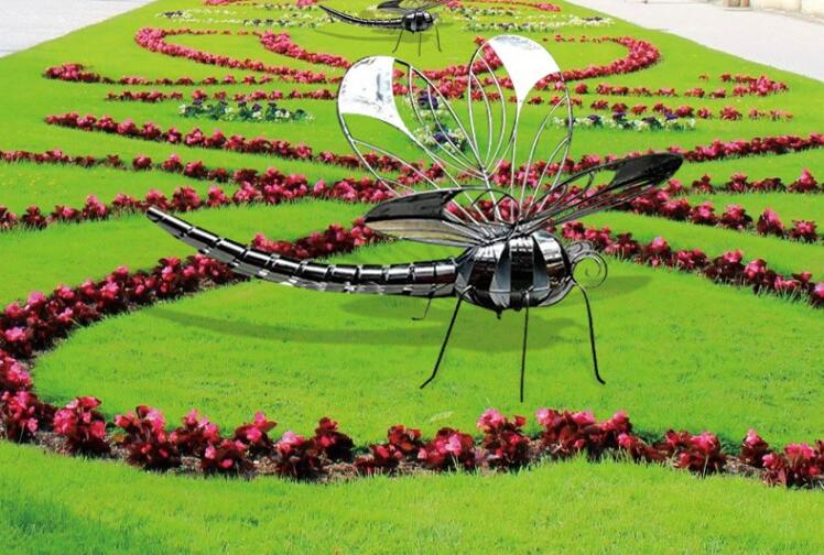 不锈钢蜻蜓雕塑，大家都喜欢这款迷人的雕塑!