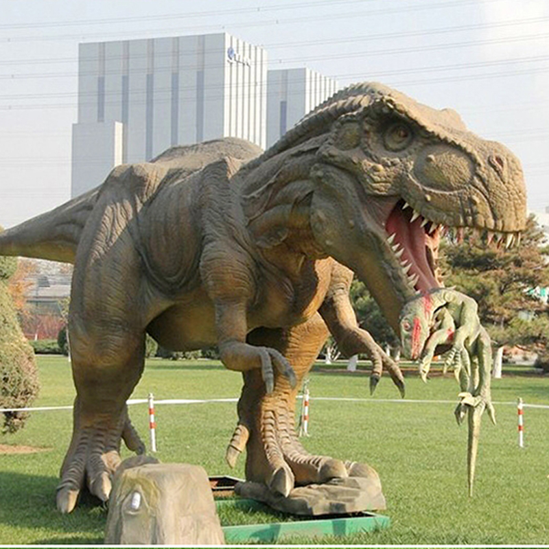 广场玻璃钢动物恐龙雕塑