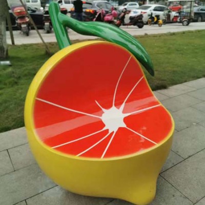 玻璃钢水果柠檬装饰品广场商场园林景观幼儿园摆件