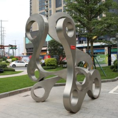 不锈钢链条景观广场雕塑