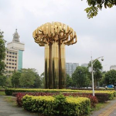 不锈钢天空树广场景观雕塑