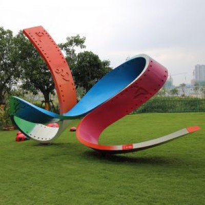 不锈钢电影带城市景观广场雕塑