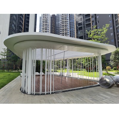 异形不锈钢廊架创意景观艺术亭子