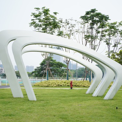 不锈钢走廊凉亭景观广场金属廊架