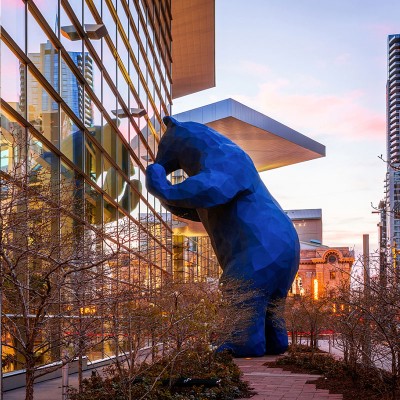 玻璃钢熊动物城市广场雕塑