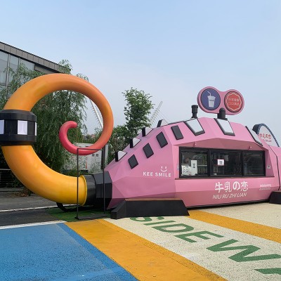 不锈钢网红街景餐车艺术造型摆摊车