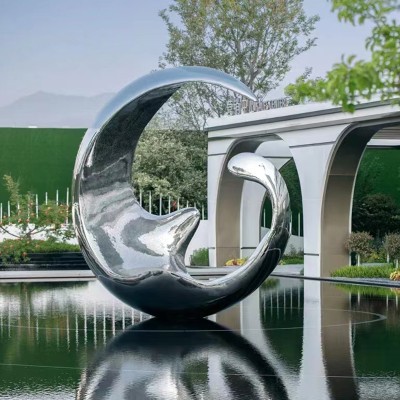 不锈钢水景城市景观广场雕塑