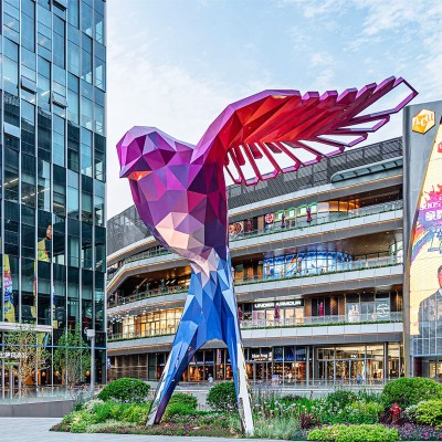 不锈钢燕子动物景观广场雕塑