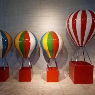 户外大型热气球摆件玻璃钢雕塑花园林景观小品庭院商场楼盘装饰