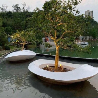 玻璃钢大异形树池景观户外种植池