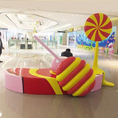 蜂蜜玻璃钢座椅创意商场美陈酒店艺术坐凳