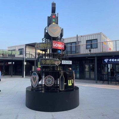 精神堡垒导向牌停车场景区指示牌房地产商场户外立牌