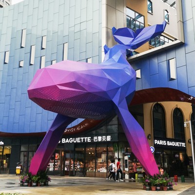 玻璃钢大型切面鲸鱼雕塑抽象结合艺术品