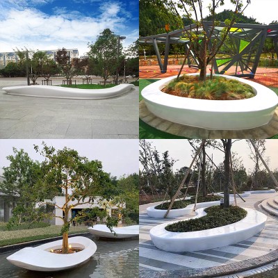 GRC树池坐凳创意异形景观花坛种植池