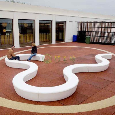 玻璃钢长条户外坐凳园林景观座椅