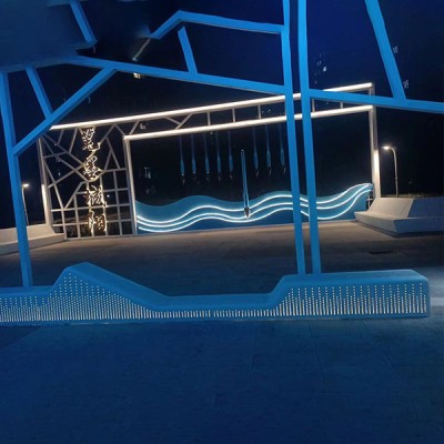 GRC透光混凝土坐凳户外泰科石景观艺术座椅