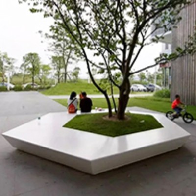 GRC混凝土树池坐凳UHPC景观花坛座椅