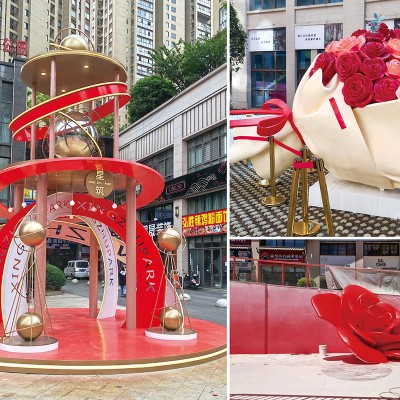 贵州六盘水婚礼策划商业景观美陈制作案例