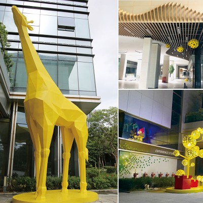 深圳亚钢1号商业景观美陈制作案例