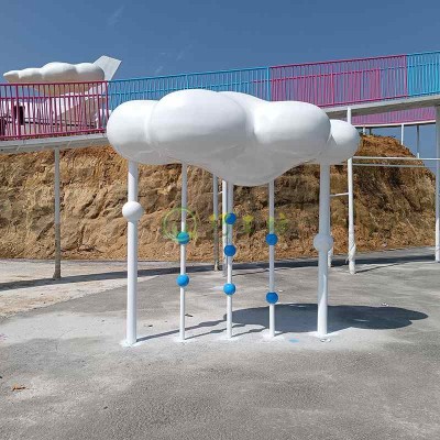玻璃钢云朵造型公园游乐园户外景观摆件