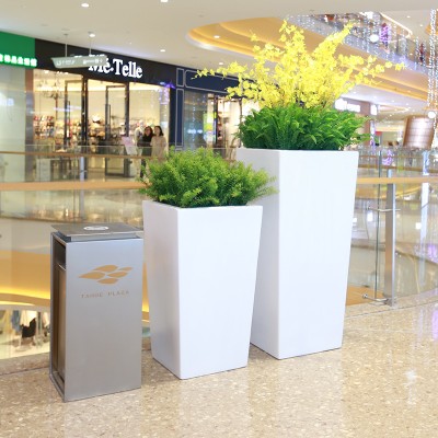 不锈钢长方形花箱金属铁艺户外景观花盆