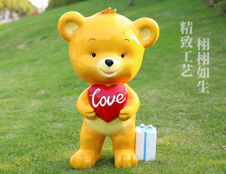 卡通小熊玻璃钢雕塑,园林景观都喜欢雕塑摆件! 卡通小熊玻璃钢雕塑,园林景观都喜欢雕塑摆件!