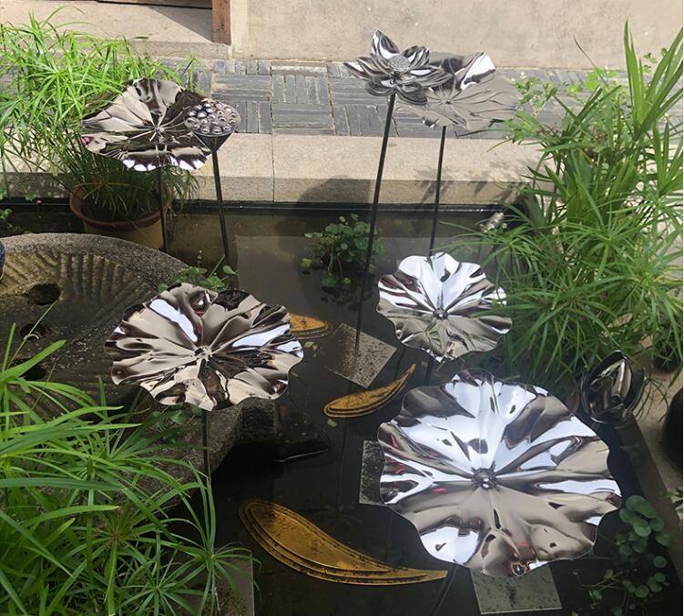 不锈钢荷叶雕塑摆件,新古典风格荷叶! 不锈钢荷叶雕塑摆件,新古典风格荷叶!
