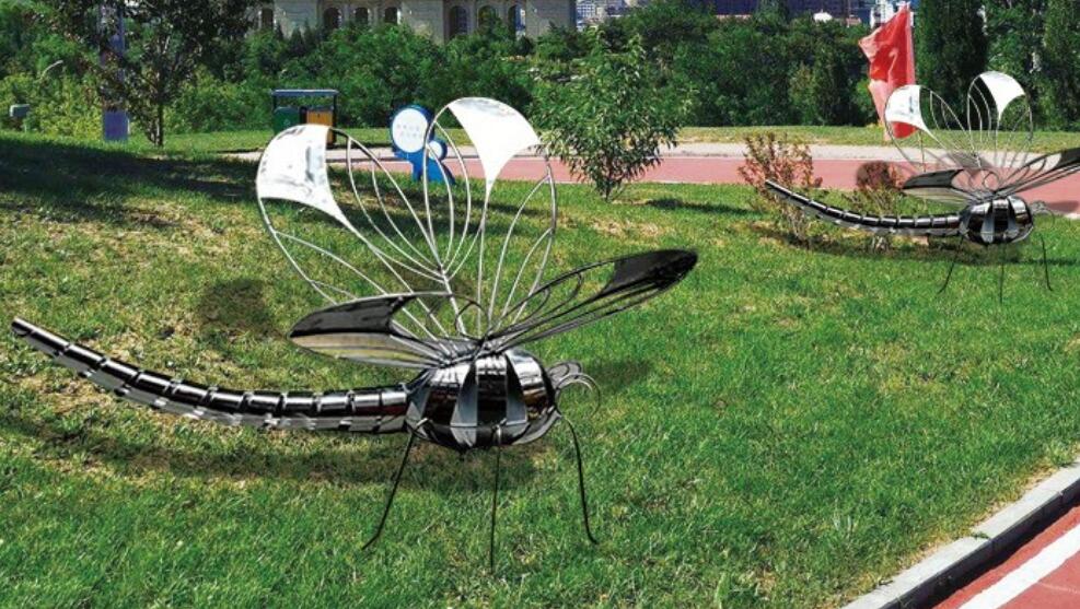 不锈钢铁艺蜻蜓雕塑，商业公共空间首选!