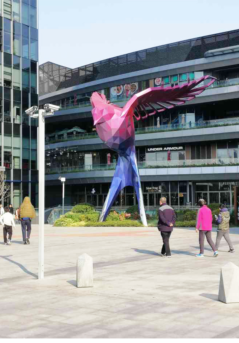不锈钢燕子动物景观广场雕塑