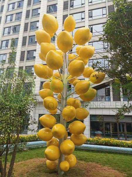 玻璃钢水果柠檬装饰品广场商场园林景观幼儿园摆件