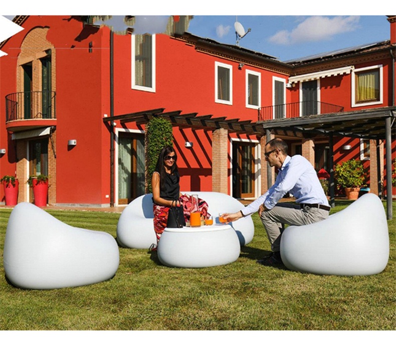 鹅卵石玻璃钢沙发创意商场休闲椅座椅组合
