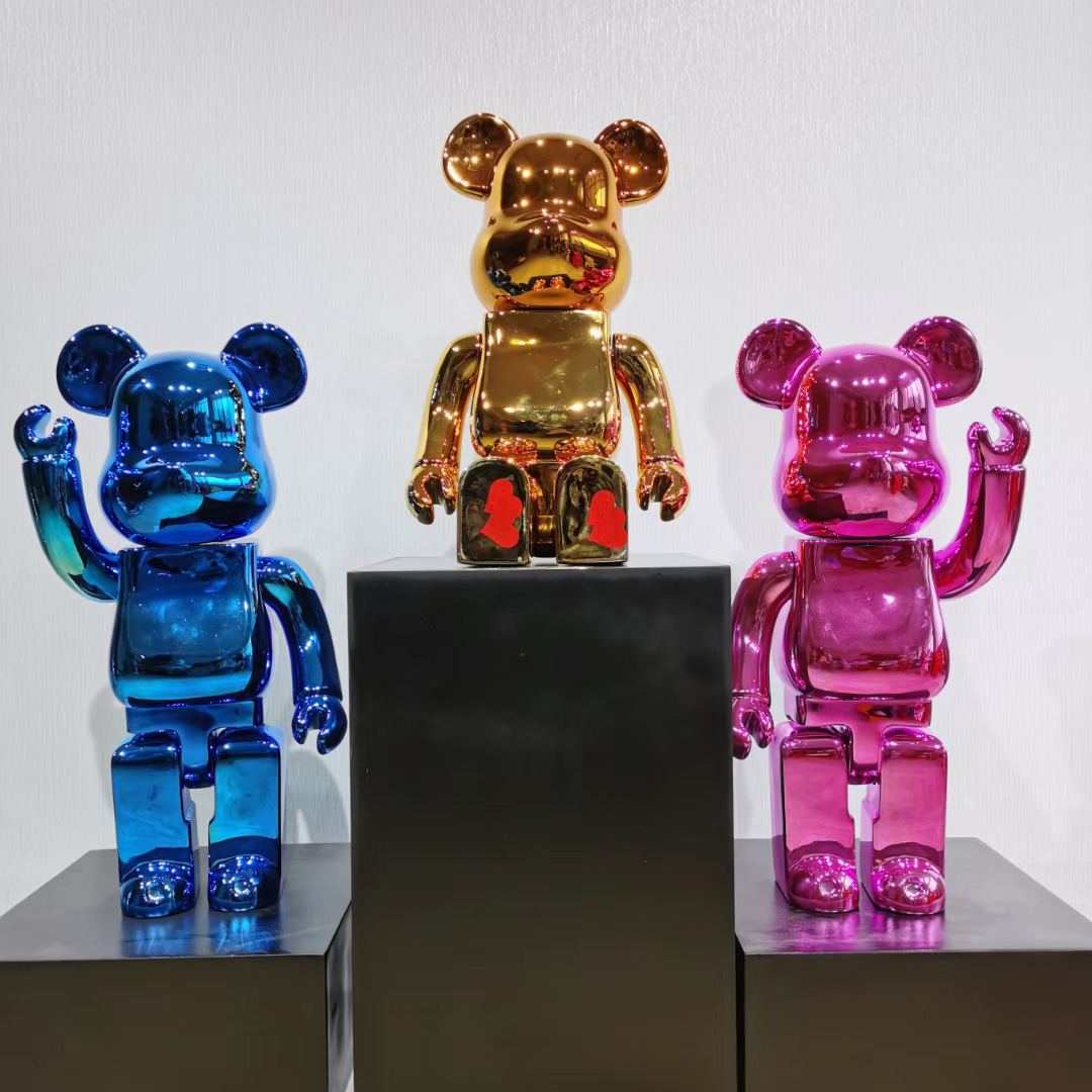 kaws雕塑出新款了，玻璃钢积木熊雕塑这些造型你见过吗?