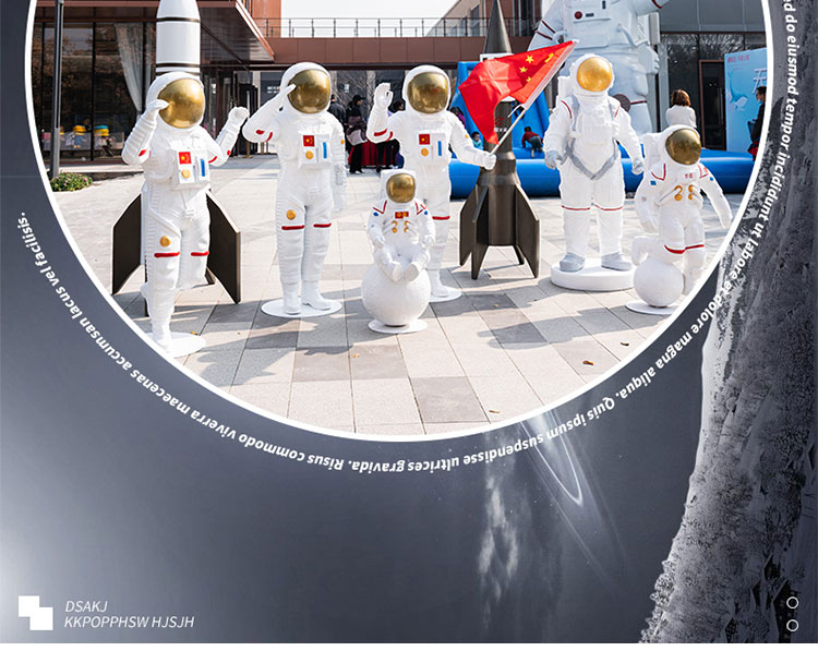 玻璃钢宇航员雕塑太空景观摆件