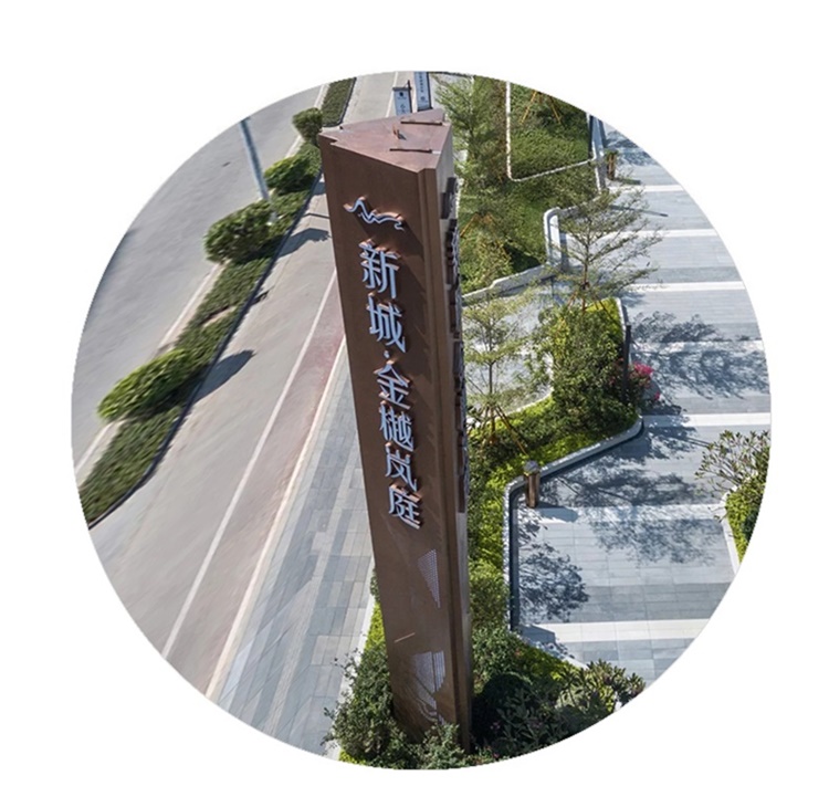 大型精神堡垒设计立式导向牌不锈钢指示牌定制 大型精神堡垒设计立式导向牌不锈钢指示牌定制