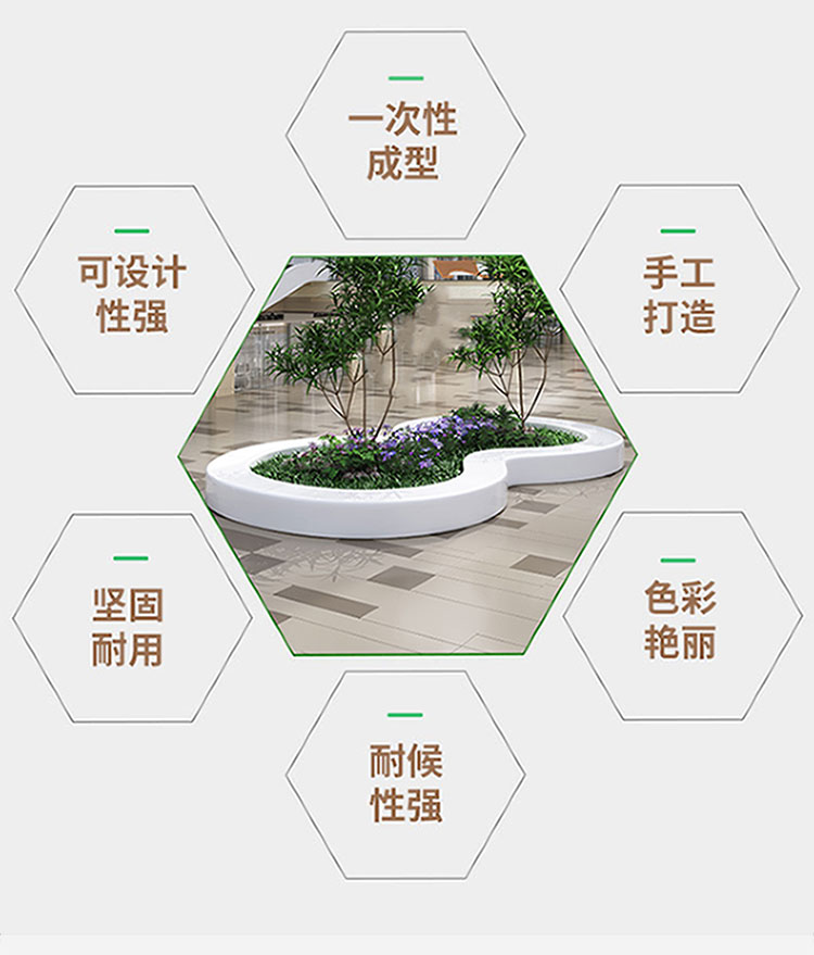 玻璃钢GRC异形树池坐凳户外景观花坛种植池 玻璃钢GRC异形树池坐凳户外景观花坛种植池