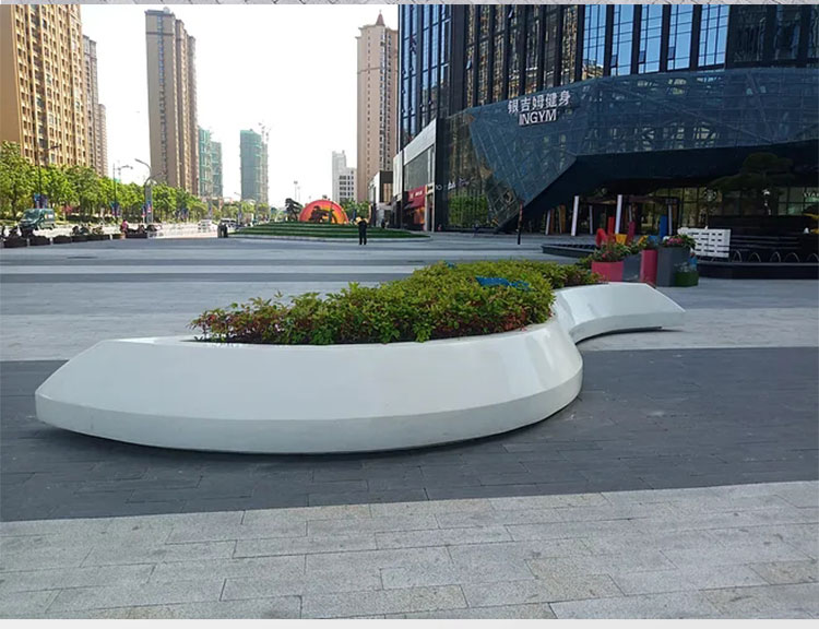 玻璃钢GRC景观树池坐凳异形创意花坛 玻璃钢GRC景观树池坐凳异形创意花坛
