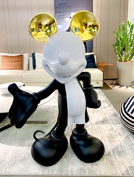 迪士尼米老鼠米奇玻璃钢公仔雕塑