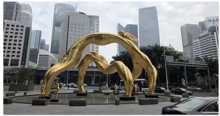 大型景观不锈钢廊架特色艺术户外景观摆件 大型景观不锈钢廊架特色艺术户外景观摆件