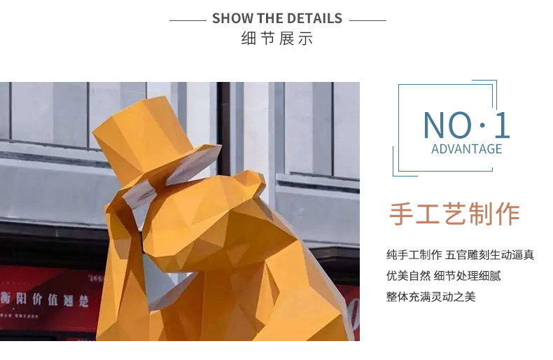 玻璃钢几何切面熊雕塑户外景观不锈钢摆件 玻璃钢几何切面熊雕塑户外景观不锈钢摆件