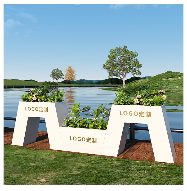 户外广场不锈钢花箱异形景观公园花盆 户外广场不锈钢花箱异形景观公园花盆