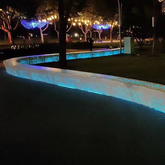GRC发光长条树池坐凳景观公园广场座椅 GRC发光长条树池坐凳景观公园广场座椅