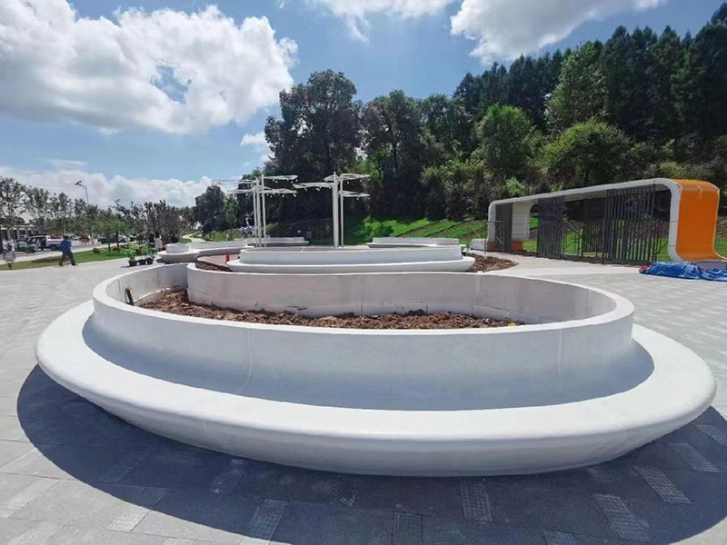 GRC异形树池花坛坐凳景观户外花池 GRC异形树池花坛坐凳景观户外花池
