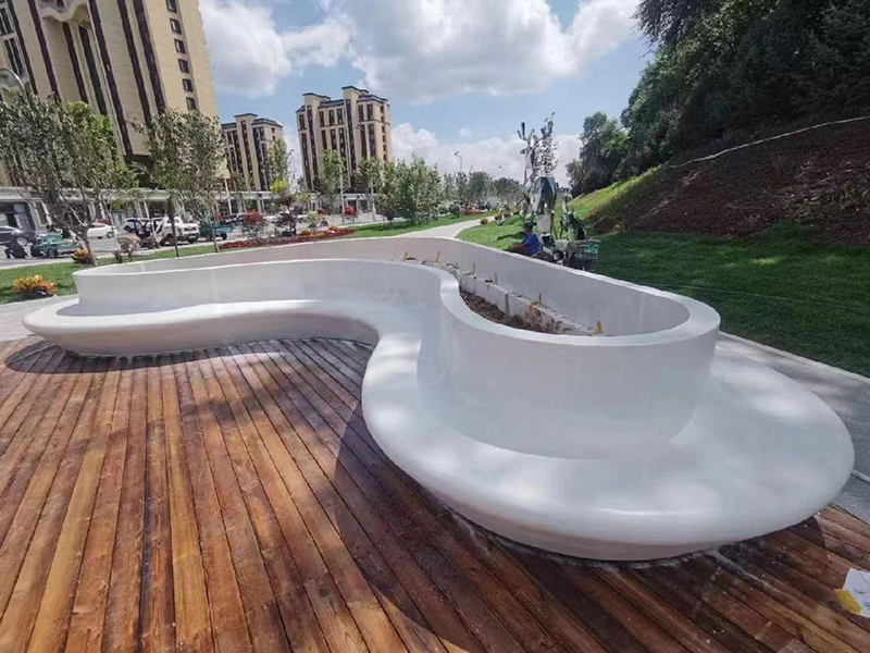 GRC异形树池花坛坐凳景观户外花池 GRC异形树池花坛坐凳景观户外花池