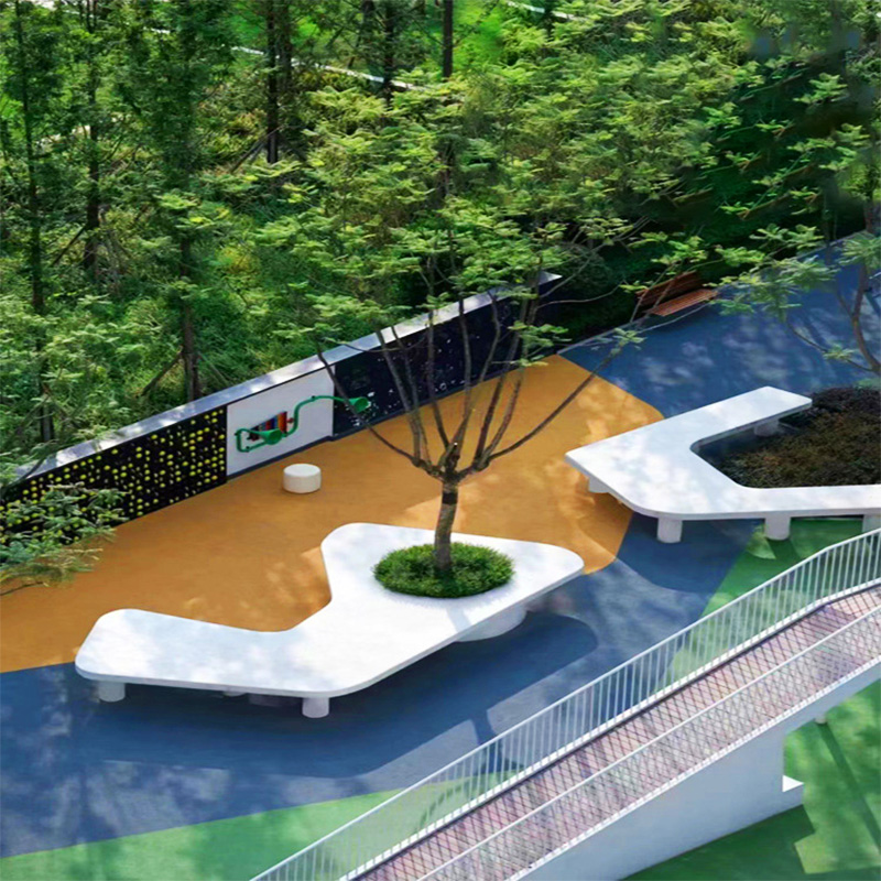 GRC户外树池坐凳玻璃钢异形花坛座椅 GRC户外树池坐凳玻璃钢异形花坛座椅