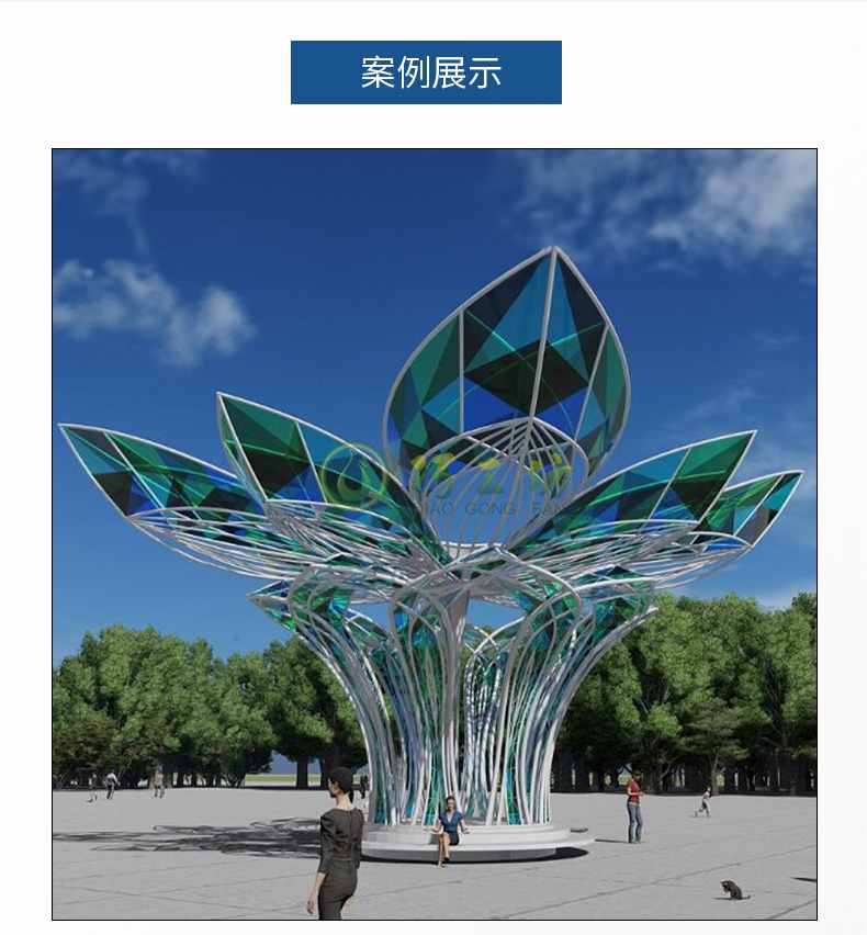 不锈钢异形廊架雕塑户外景观广场大型艺术摆件 不锈钢异形廊架雕塑户外景观广场大型艺术摆件