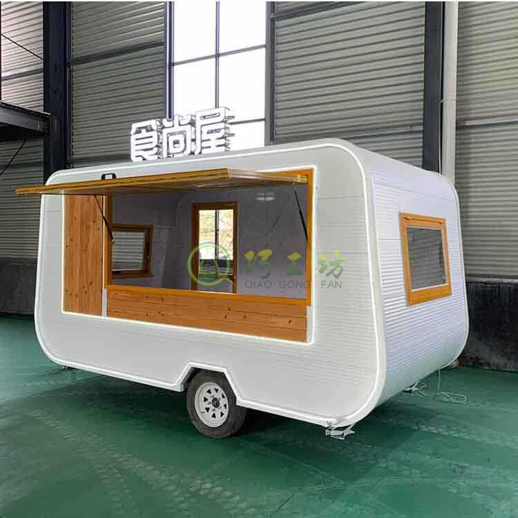 网红街景艺术餐车不锈钢金属摆摊小吃车 网红街景艺术餐车不锈钢金属摆摊小吃车