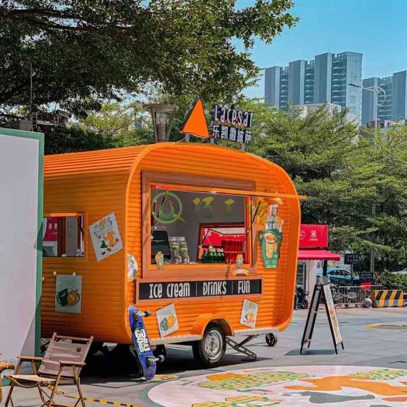 网红街景艺术餐车美食街摆摊小吃车 网红街景艺术餐车美食街摆摊小吃车