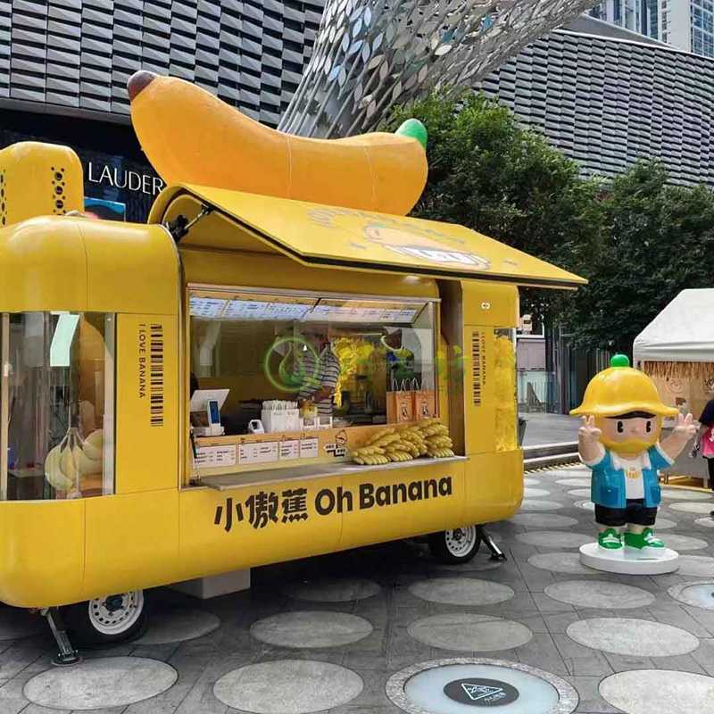 网红街景餐车不锈钢异形景观摆摊车 网红街景餐车不锈钢异形景观摆摊车
