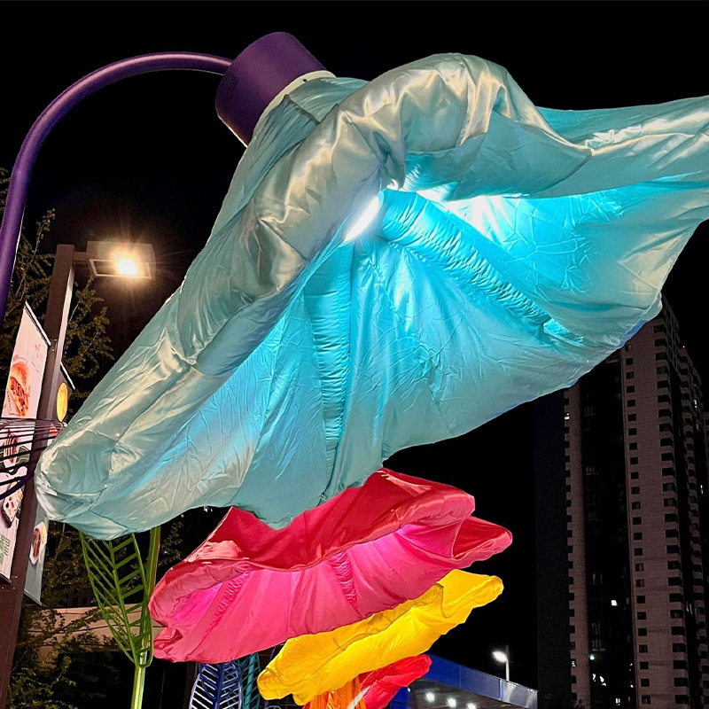 感应花灯气模花网红互动打卡美陈 感应花灯气模花网红互动打卡美陈